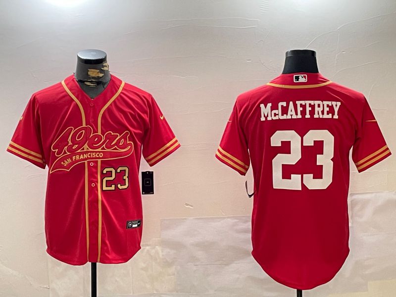 Men San Francisco 49ers #23 Mccaffrey Red Joint Name 2024 Nike Limited NFL Jersey style 12094->san francisco 49ers->NFL Jersey